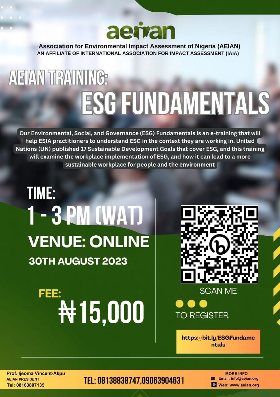 Read more about the article AEIAN Training: ESG Fundamentals