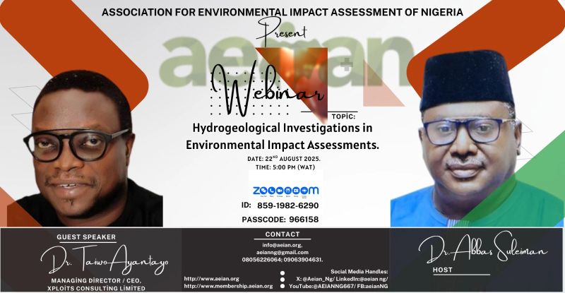 Read more about the article Hydrogeological Investigations in Environmental Impact Assessments (held on 22nd August 2025)
