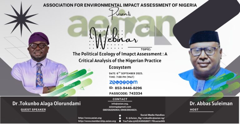 Read more about the article The Political Ecology of Imapct Assessment : A Critical Analysis of the Nigerian Practice Ecosystem